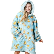 Joyfy Wearable Blanket Oversized Sherpa Sweatshirt, Warm and Cozy Hoodie Blanket for Adult Christmas Birthday Gift