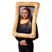 Joyfy Women's Mysterious Smile Halloween Costume, Adult Female Creepy Smile Face Dress up Cosplay Spooky Funny Costume for Halloween Trick or Treat