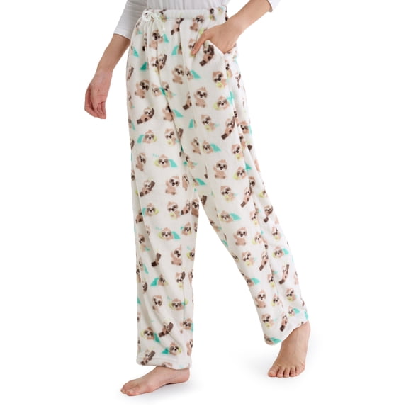 Joyfy Women's Pajama Pants, Soft Flannel Fleece Pajama Bottoms, Sleep and Lounge Pants with Pockets and Drawstring