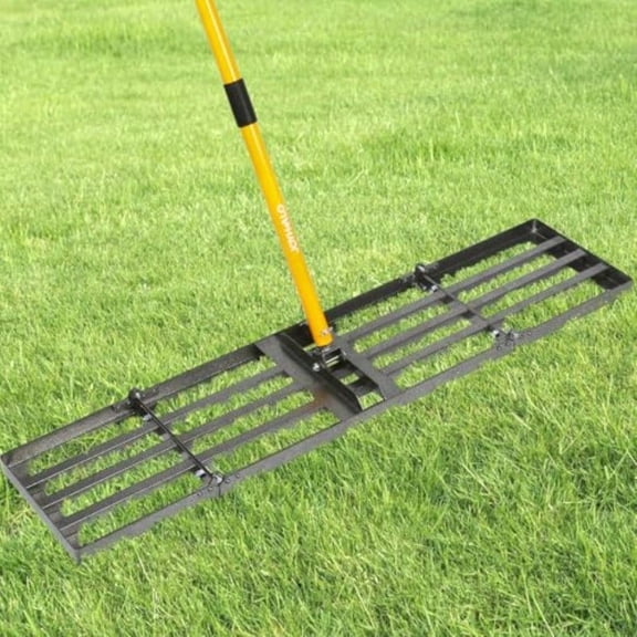 Joyhalo Lawn Leveling Rake 30 Inch Yard Lawn Leveling for Soil with 78 Adjustable Steel Handle Heavy Duty Effort Saving Landscape Lawn Leveler for Yard Garden Golf Course Soil Sand Dirt Grass