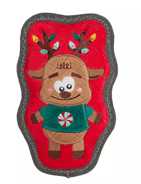 Joyhound Rip Roarin' Tough Plush Reindeer Christmas Holiday Squeaker Dog Toy - Aggressive Chewers