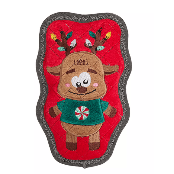 Joyhound Rip Roarin' Tough Plush Reindeer Christmas Holiday Squeaker Dog Toy - Aggressive Chewers
