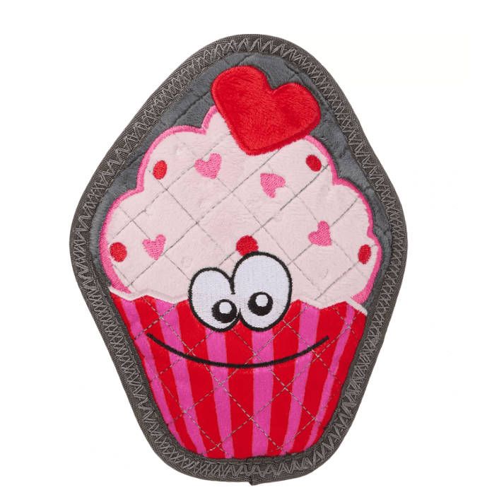 Joyhound Valentine Dog Toy Rip Roarin' Tough Plush Cupcake Holiday Squeaker Dog Toy - Aggressive Chewers