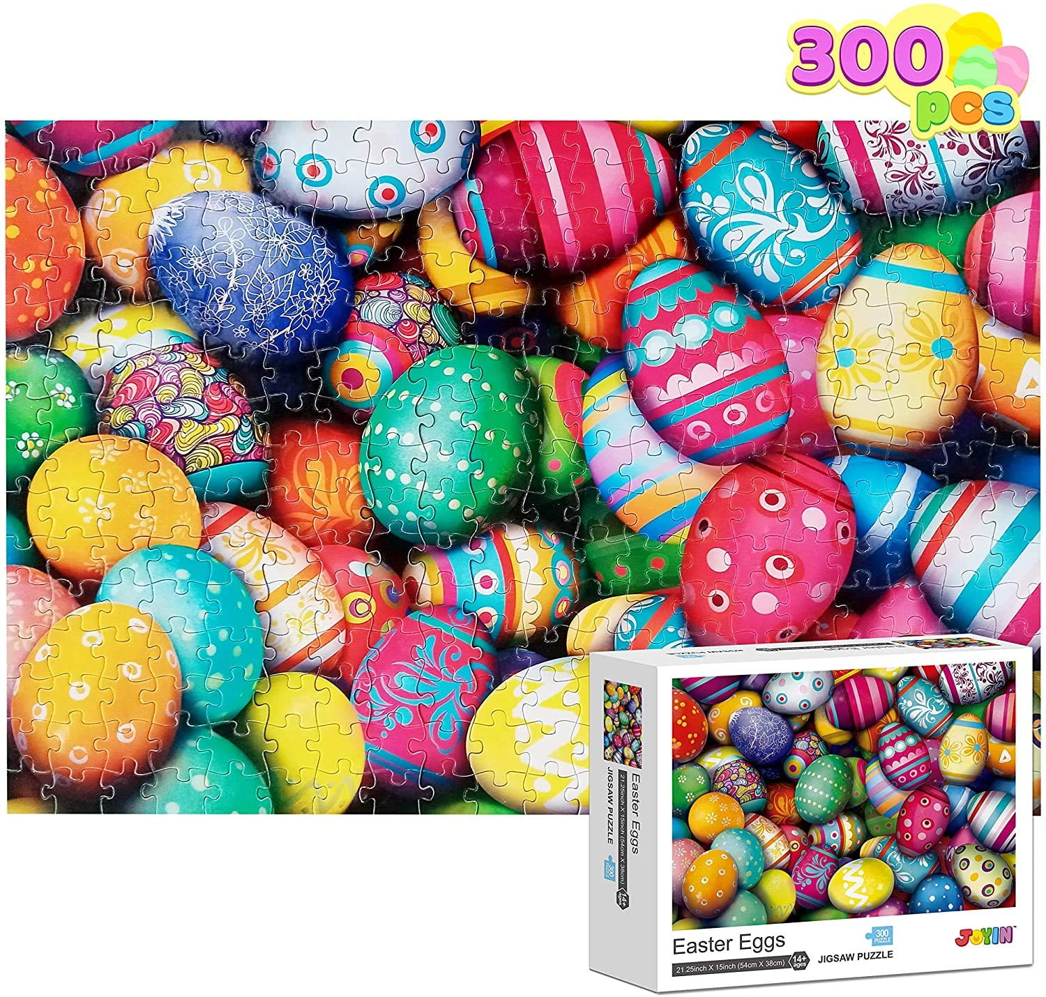 Joyin 300 Large Piece Easter Egg Jigsaw Puzzles for Easter Party Favors