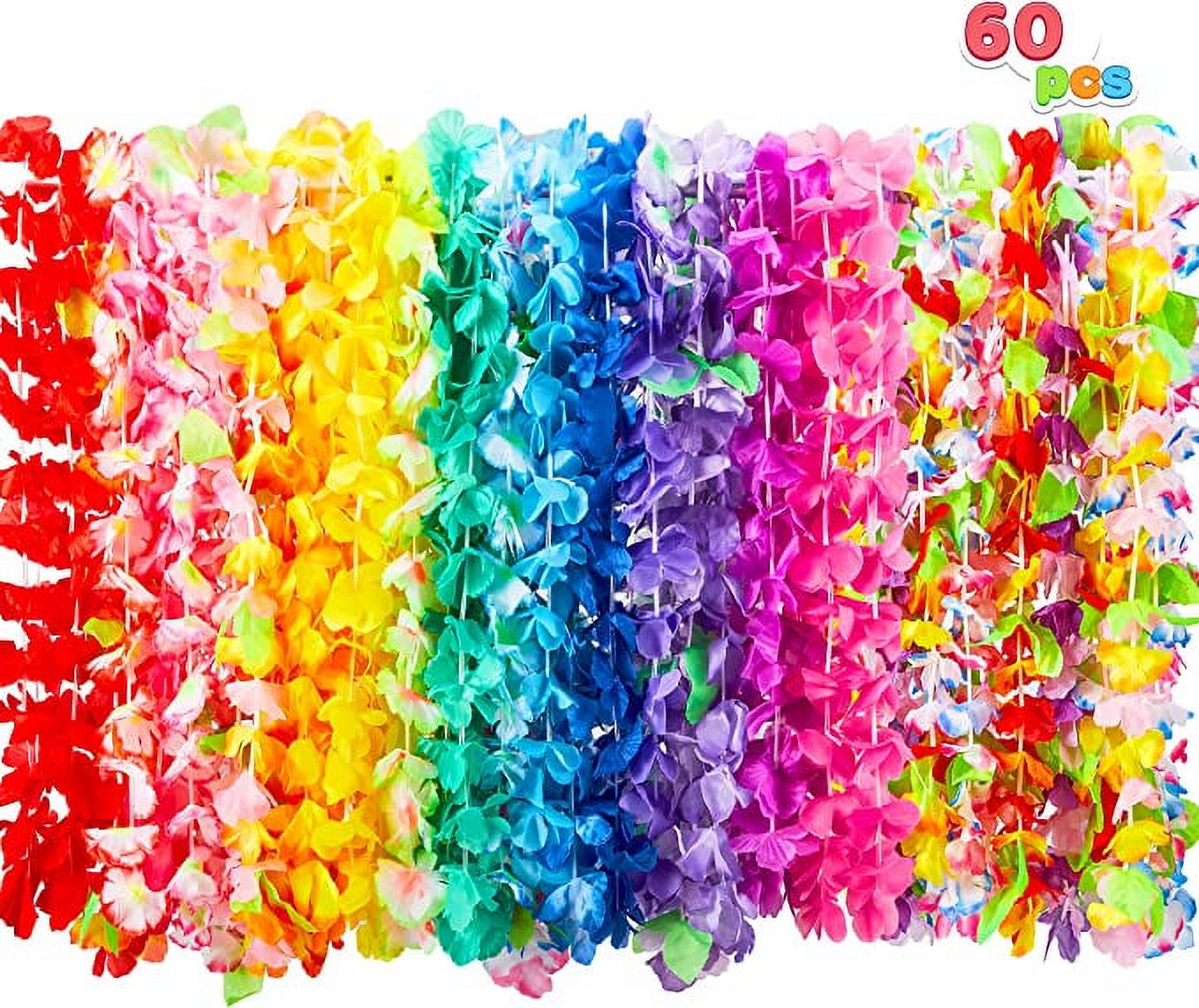 50 Tropical Hawaiian Leis Bulk Party Favors Hawaiian Necklace Flower Leis