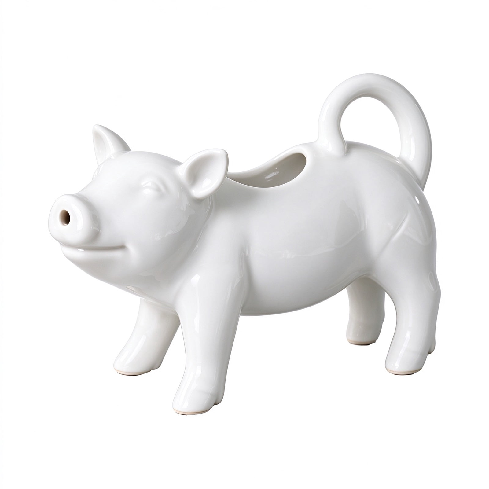 Joyioe Puking Pig Gravy Boat Ceramic Sauce Pitcher with Curled Tail ...