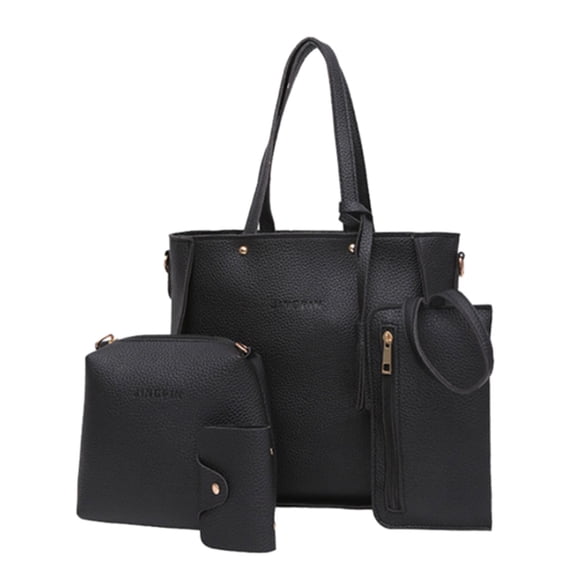 Joyioe Women 4 Piece Handbag Set PU Leather Tote Crossbody Wallet Shoulder Bags Purse Gift
