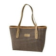 thumbnail image 1 of Joyioe Women Checkered Tote Bag Houndstooth Canvas Shoulder Handbag Retro Purse Large Capacity Casual, 1 of 6