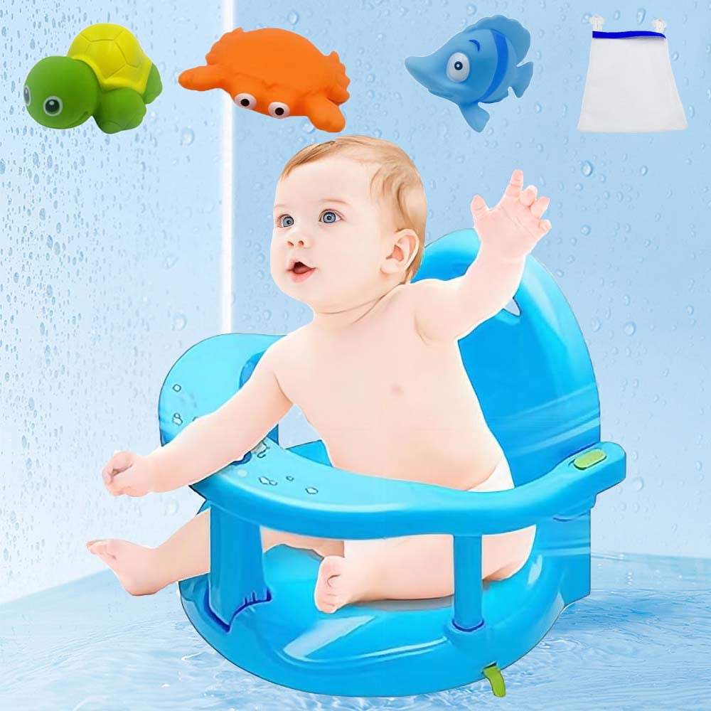 Joyivity Baby Folding Bath Seat, Child Portable Shower Chairs with
