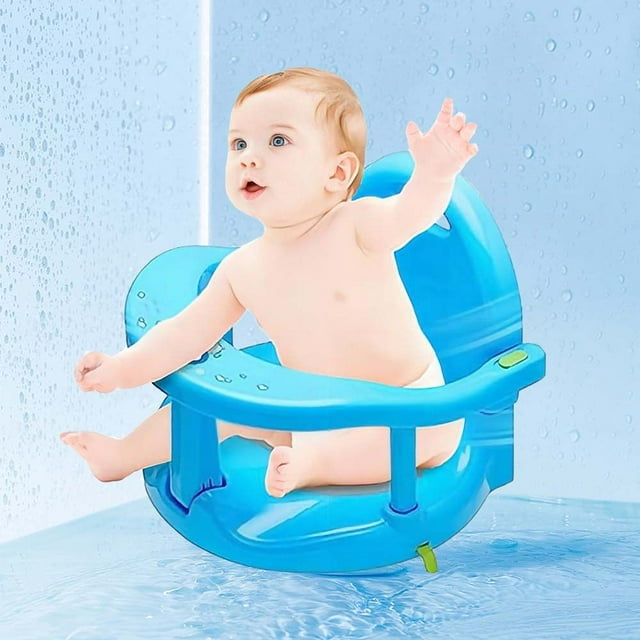 Joyivity Baby Folding Bath Seat, Child Portable Shower Chairs with Suction Cup Infant Bath Chair