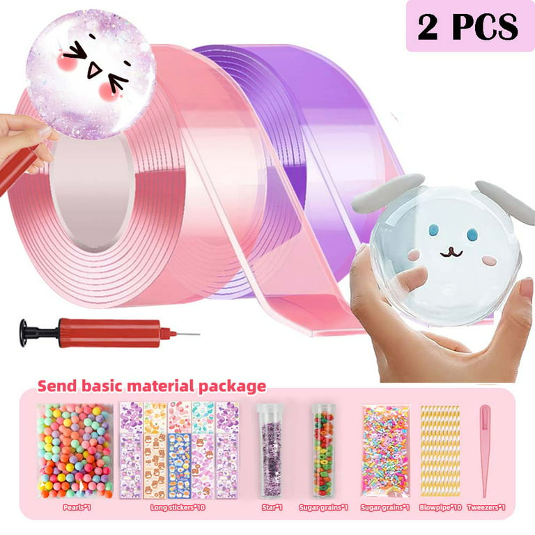 Nano Tape Bubble Kit Double Sided Tape Plastic Bubbles Balloon Two Sided  Tape For DIY Craft Kit Party Favors And Fidget Toys