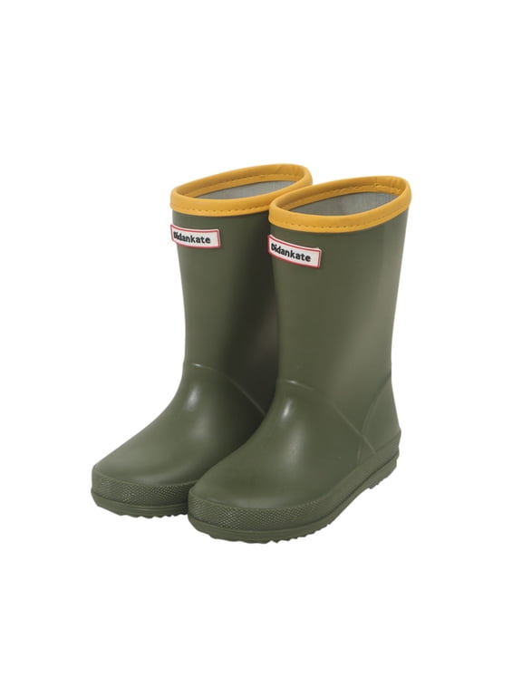 Toddler Mid‑Calf Rain Boots Soft Lightweight Waterproof Anti-Slip Pull-On Booties for Rainy Day Outdoor Outfits Play Water