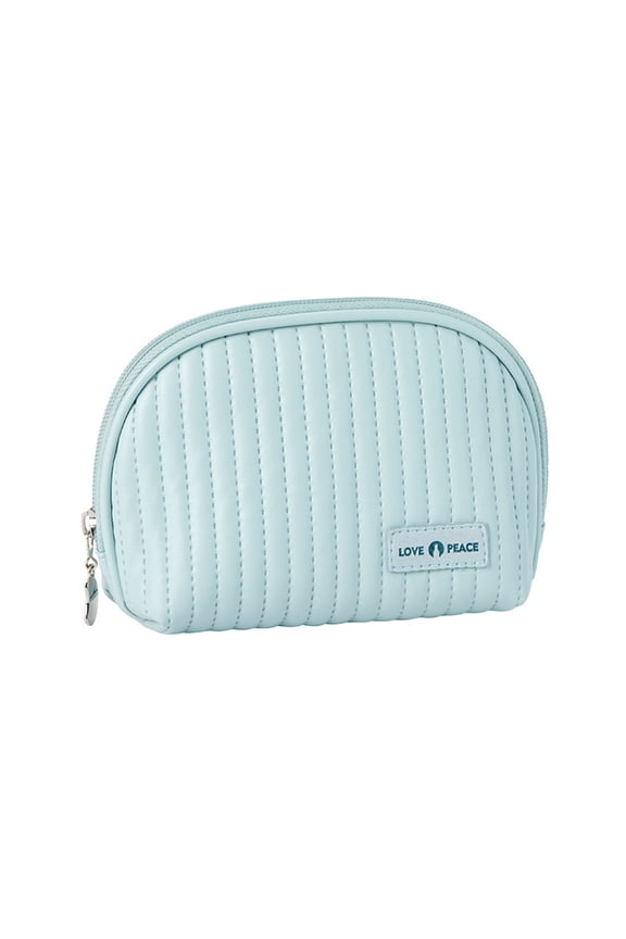 Cute Makeup Bag Mini Cosmetic Pouch For Women Small Quilted Beauty Bag Handy Zipper Pouch Makeup Vanity with Lights And Storage