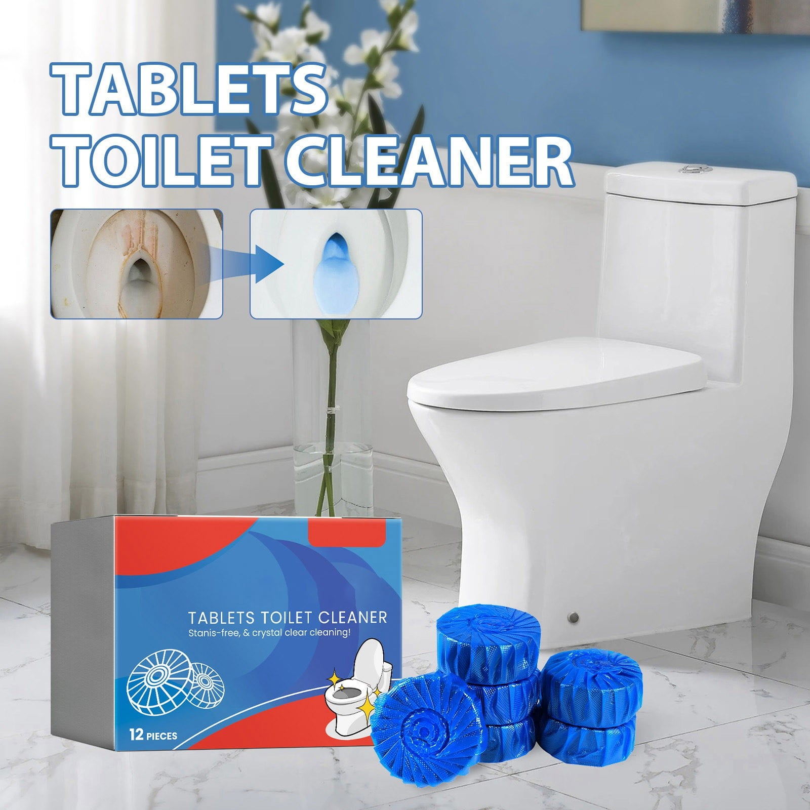 Joykith Toilet Cleaning Tablets Household Toilet Cleaning Descaling