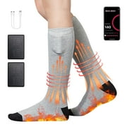 Joylife Heated Socks for Men Women USB Rechargeable with APP Control Feet Warmer for Winter Outdoor Activity, Keep Warming 5-7 Hours, Three Gears Adjustable