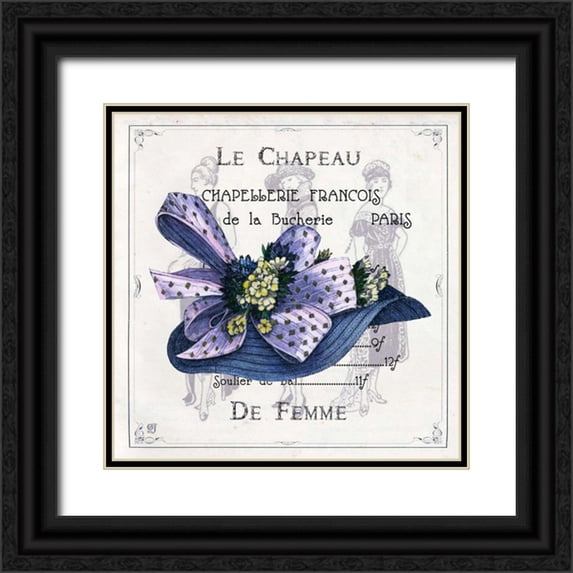Joyner, Ginny 12x12 Black Ornate Wood Framed with Double Matting Museum Art Print Titled - Haute Couture I
