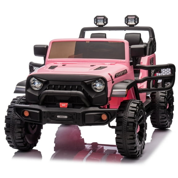 Joynovia Pink 24V Two-Seater Kids Electric Car, 400W motor, Parental Control,USB,MP3,Bluetooth