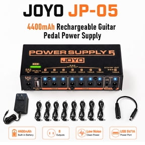 JOYO Pedal Power Supply 9V 12V 18V Built-in 4400mAh Rechargeable Battery with 8 DC Output