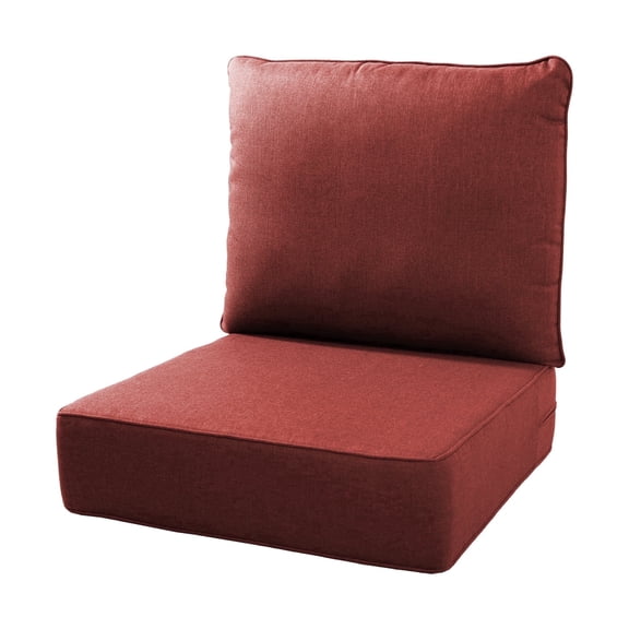 Joyofarm 24" x 22" x 6" Outdoor Chair Cushions for Patio Furniture, Deep Seat and High Back for Patio Rocking Dining Chair and Couch, Red