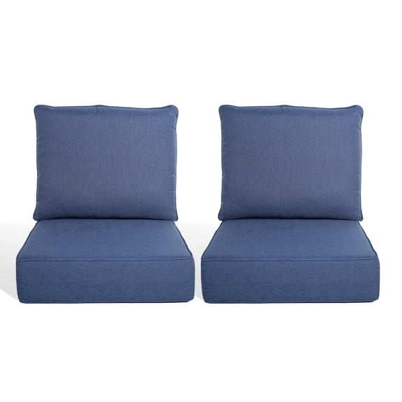 Joyofarm 24" x 22" x 6" Outdoor Chair Cushions for Patio Furniture, Deep Seat and High Back for Patio Rocking Dining Chair and Couch, Blue (Set of 2)