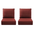 thumbnail image 1 of Joyofarm 24" x 22" x 6" Outdoor Chair Cushions for Patio Furniture, Deep Seat and High Back for Patio Rocking Dining Chair and Couch, Red (Set of 2), 1 of 8