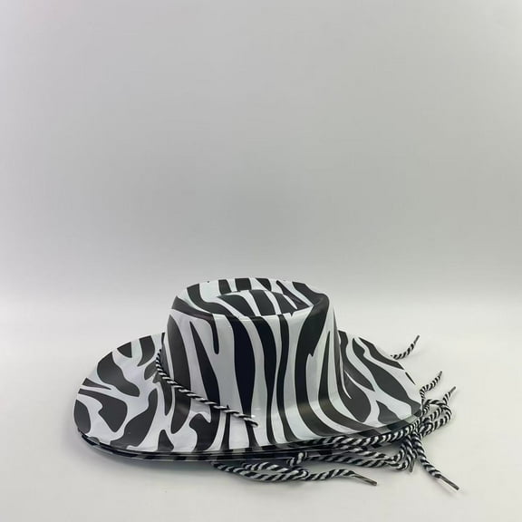 Joyolala Plastic party hats, Party Fedora , Black & White Zebra