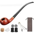 Joyoldelf Churchwarden Tobacco Pipe, Handmade Wood Pipe, Perfect Beginner Pipe Kit with Ultimate