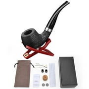 Joyoldelf Tobacco Pipe, Handmade Oak Wood Pipe, Perfect Beginner Pipe Kit with Ultimate Beginner Guide E-Book - Tobacco Gift Set and Accessories