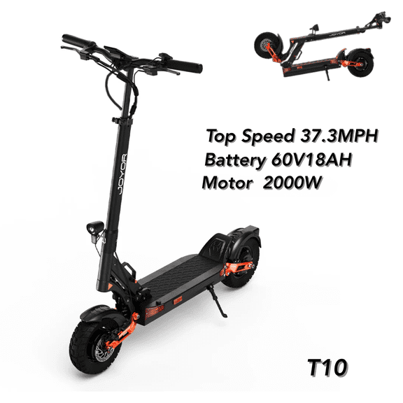 Joyor T10 60V 2000W 10" Wheel Electric Scooter for Adults Off-Road Adventure