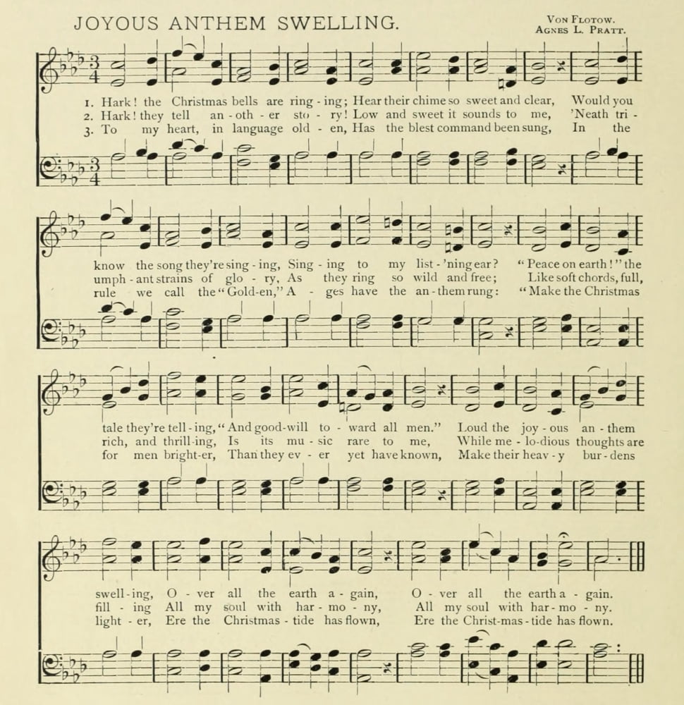 Joyous Anthem Swelling Christmas in Song 1891 Canvas Art - (24 x 36)