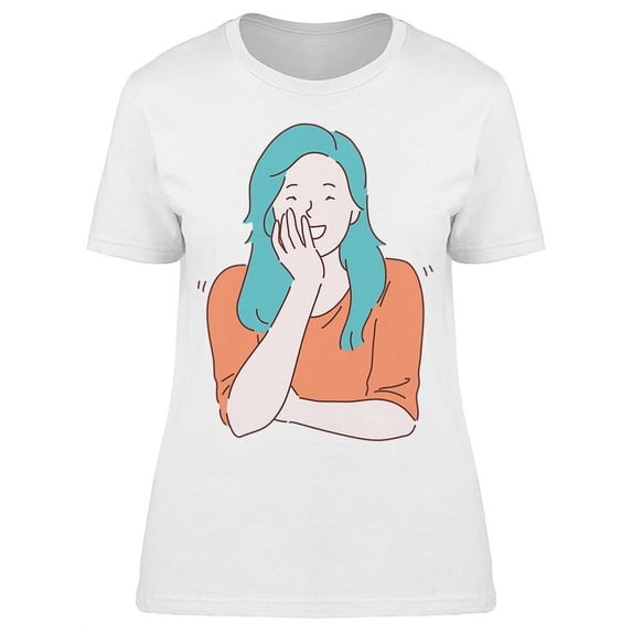 Joyous Happy Woman T-Shirt Women -Image by Shutterstock, Female Small