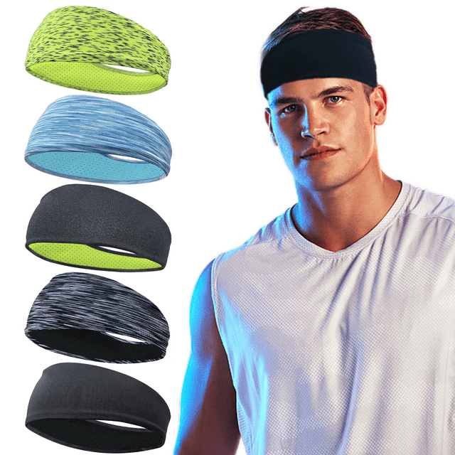 Joyoyo Unisex Sweat Absorbing Gym Exercise Athletic Active Headbands, 5