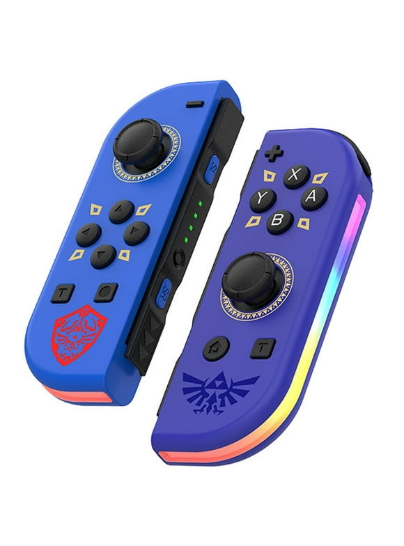 Joypad Controller (L/R) for Nintendo Switch Controller, Support Dual Vibration/Motion Control/RGB Light (Blue)
