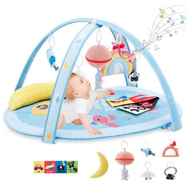 Joypony 8in1 Baby Gym Mat, Baby Washable Learning Toys Gym, Infant