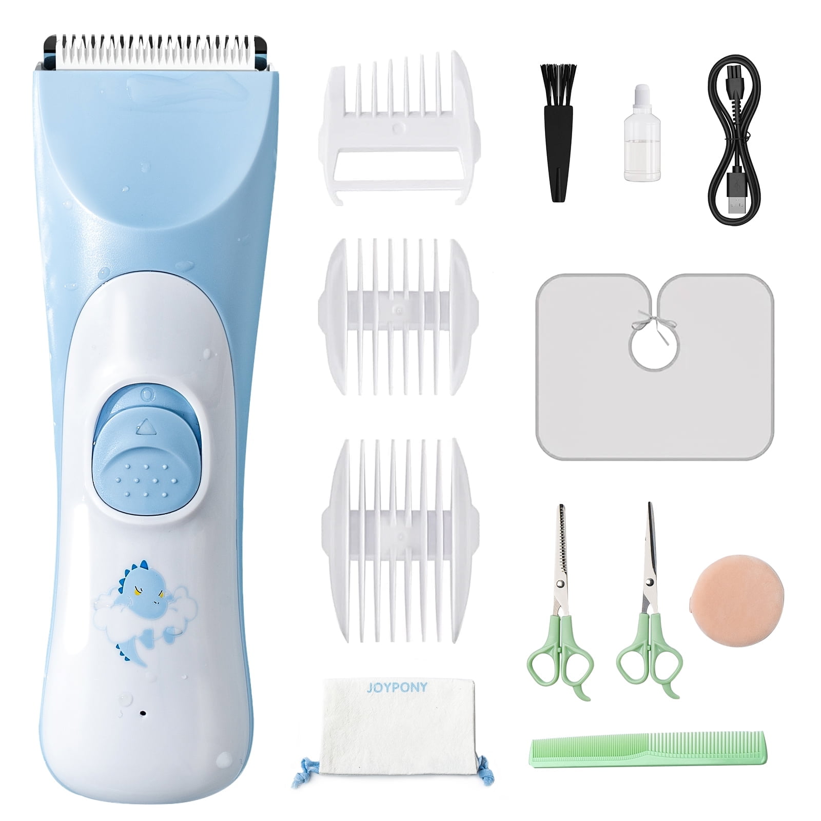 Joypony Baby Hair Clippers  Quiet, Waterproof, Rechargeable Hair Trimmer for Kids, Cordless Infant & Toddler Hair Cutting Kit