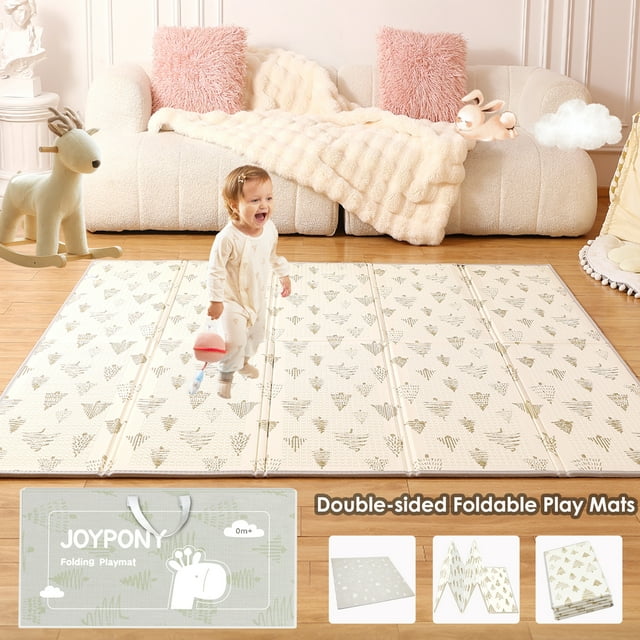 Joypony Baby Play Mat, 79" x 71" Extra Large Reversible AntiSlip