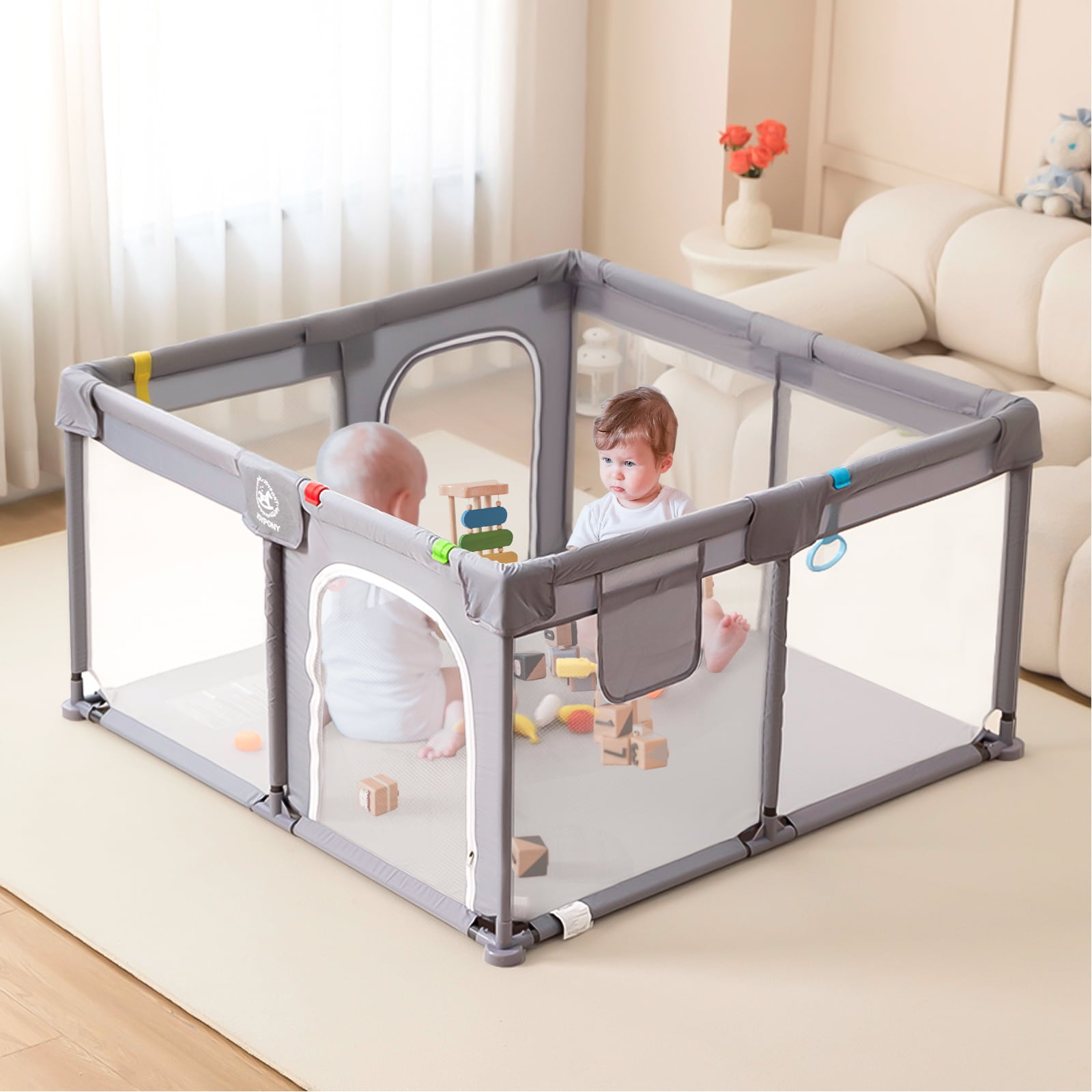 Joypony Baby Playpen, Baby Playard Baby Playpen Extra Large Playpen for Babies and Toddlers