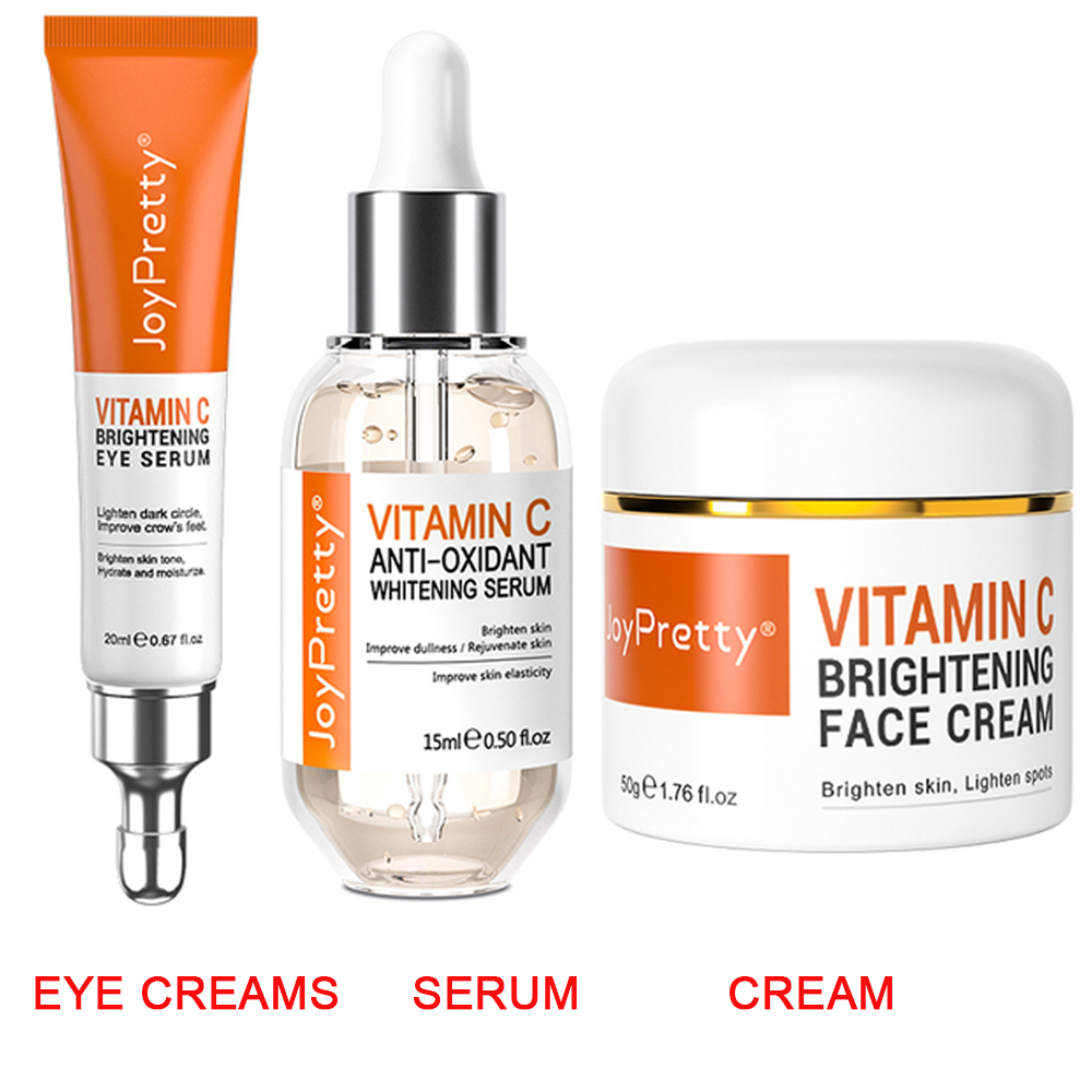 Joypretty Vitamin C Serum for Face Cream Set for Dark Spots Skin Care