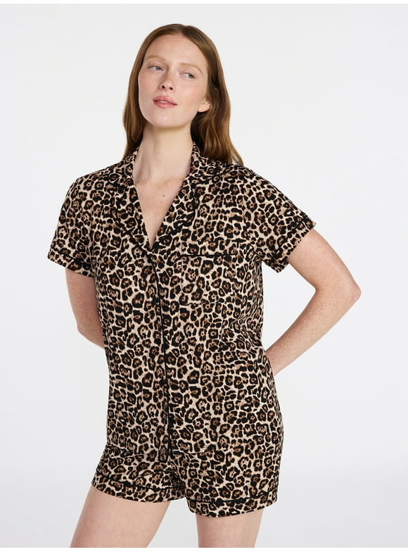 Women's Dreamy Soft Collection Notch Top and Shorts Pajama Set, 2-Piece, Sizes XS-3X