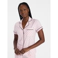 thumbnail image 1 of Joyspun Women's Dreamy Soft Collection Notch Collar Top and Shorts Pajama Set, 2-Piece, Sizes XS-3X, 1 of 7