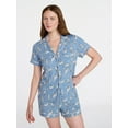 thumbnail image 1 of Joyspun Women's Dreamy Soft Collection Notch Top and Shorts Pajama Set, 2-Piece, Sizes XS-3X, 1 of 7