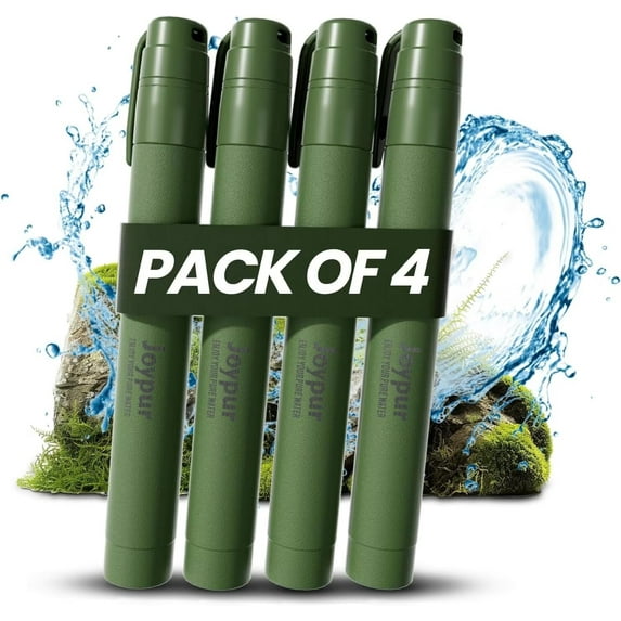 Joypur Portable Water Filter Straw for Survival, Camping, Hiking and Emergency Use