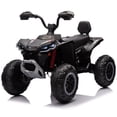 thumbnail image 1 of 12V Kids Ride On ATV with 2 Seater,2* 45W Motor 7AH Battery Powered Electric Vehicle w/ LED Lights,High & Low Speed,Music,Spring Suspension,Ride on Car 4 Wheeler Quad for Boys & Girls,Black, 1 of 8