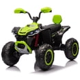 thumbnail image 1 of Joyracer 12V Kids Ride On ATV, 2* 45W Motor 4.5AH Battery Powered Electric Vehicle w/ LED Lights, High & Low Speed,Music, Spring Suspension, Ride on Car 4 Wheeler Quad for Boys & Girls,Green, 1 of 8