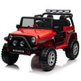 thumbnail image 1 of Joyracer 12V Kids Ride On Truck Car with Parent Remote Control & 2 Seater,2* 55W Motor,9 AH Battery Powered Toy Car with Spring Suspension,3 Speeds,LED Lights,Bluetooth Music for Girl Boy, Red, 1 of 8
