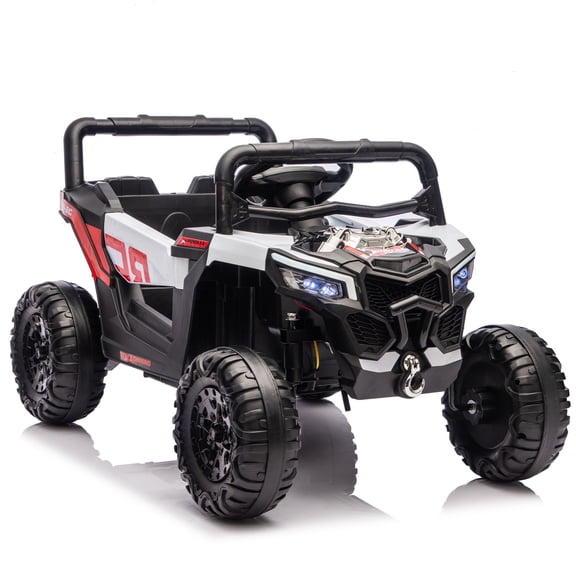 Joyracer 12V Ride On Toy for Kids Ages 3-8 with Parent Remote Control, LED Lights, Music, Comfortable Seat, Black