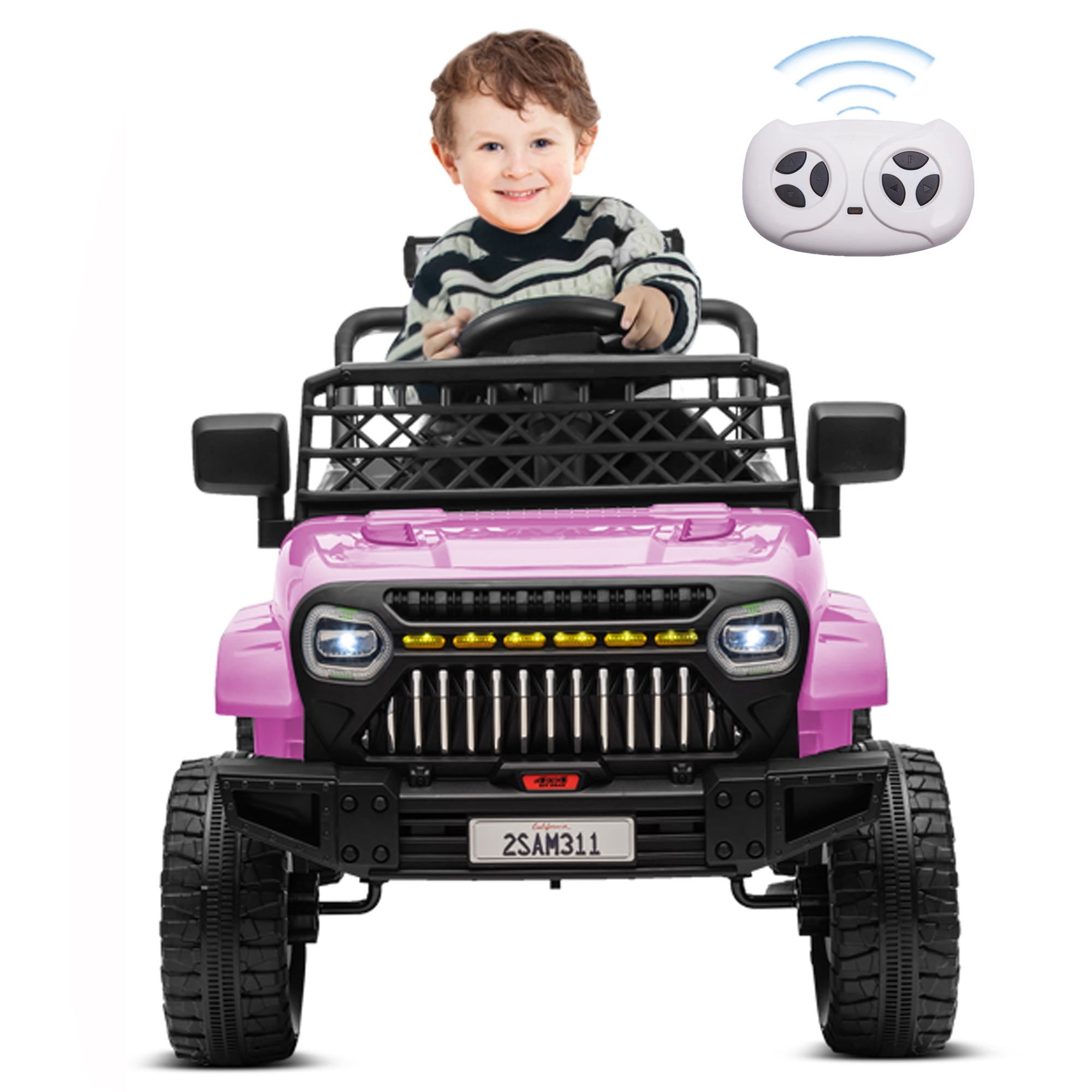 12V Kids Ride-On Truck With Parent Remote Electric Toy Car With