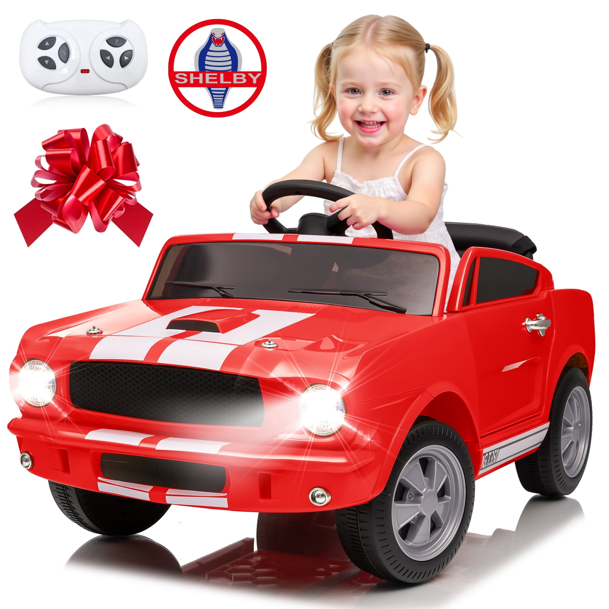 Fast Ridable Toy Cars Joyracer 12v Toy Cars for Kids, Shelby GT350 Ride on Cars, Power Car ...