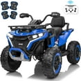 thumbnail image 1 of Joyracer 24 Volt Ride on ATV for Kids, 4WD 4 Wheeler Electric Car with Remote Control, 2 Seats Ride on Toys for Toddlers, w/Headlights, Bluetooth, Music, USB, EVA Tires, Blue, 1 of 12