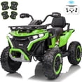 thumbnail image 1 of Joyracer 24 Volt Ride on ATV for Kids, 4WD 4 Wheeler Electric Car with Remote Control, 2 Seats Ride on Toys for Toddlers, w/Headlights, Bluetooth, Music, USB, EVA Tires, Green, 1 of 13